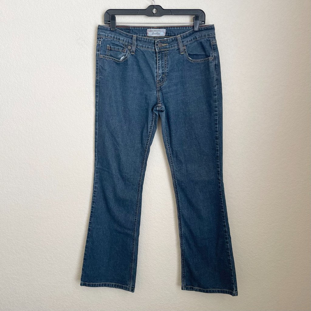 Levis Strauss Bootcut Womens Size 11 Medium Juniors Stretch Lowrise Denim Blue